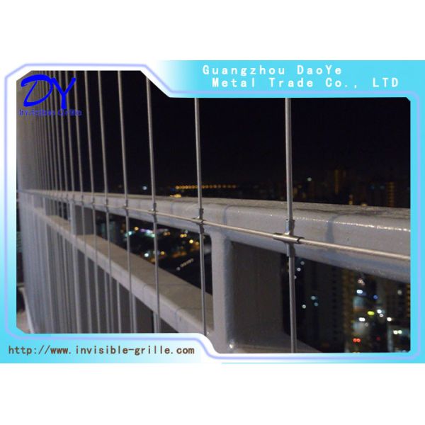 Milk White Track Balcony Invisible Grille 6m Set Durable Safety Barrier