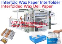 Máquina automática de Interfolding do papel de cera para o supermercado fino de papel & o papel de cozimento