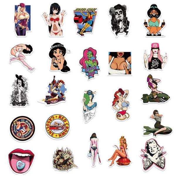 Sexy Women Devil Horror Graffiti Kiss Cut Stickers Printing 4cm-8cm