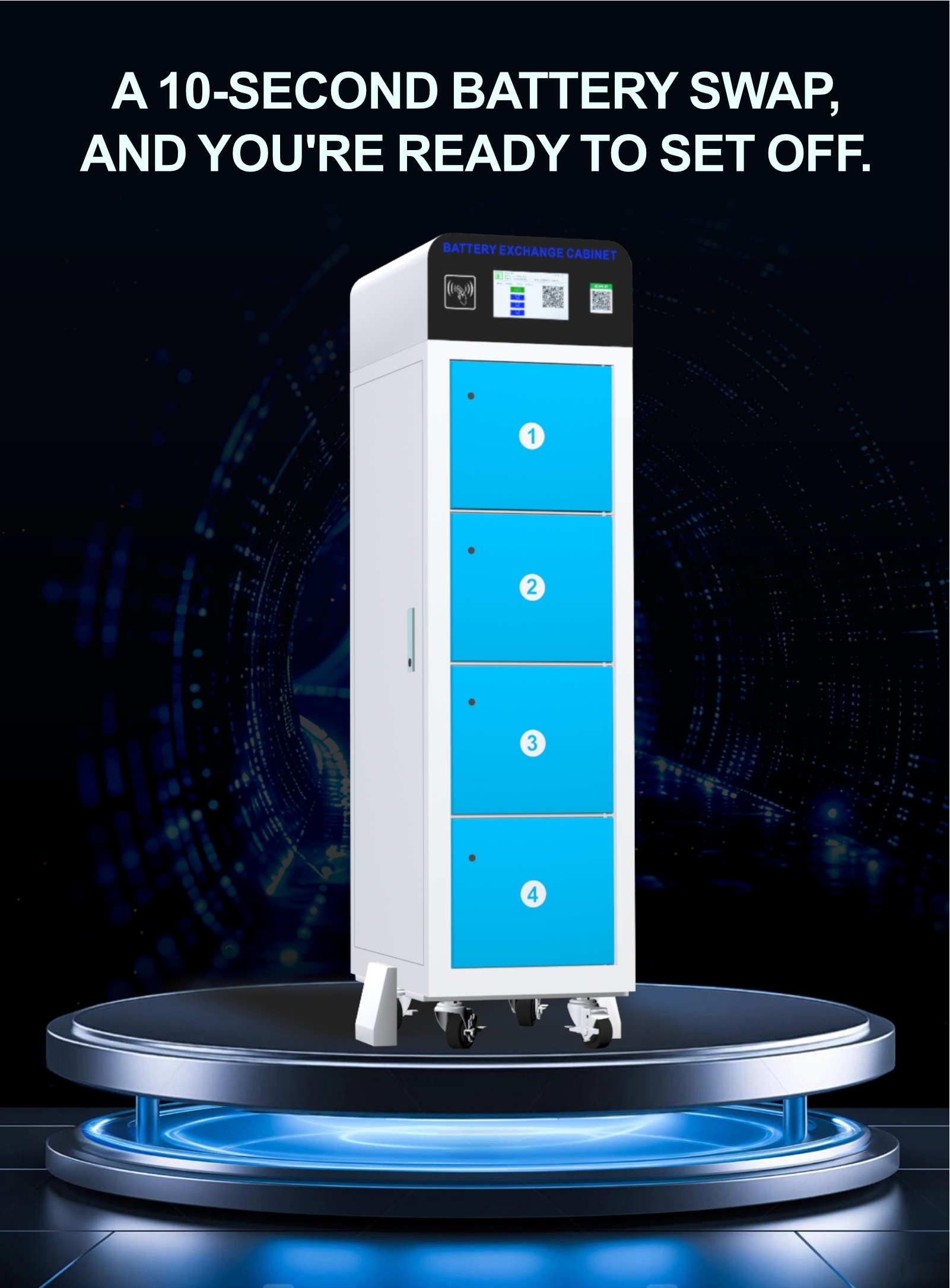Commercial Renewable Energy Battery Swapping Cabinet Stations For Electric Tricycles