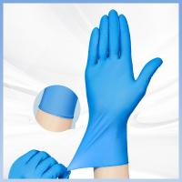 Luvas antiestáticas do exame médico das luvas sintéticas azuis descartáveis do nitrilo de 9 polegadas