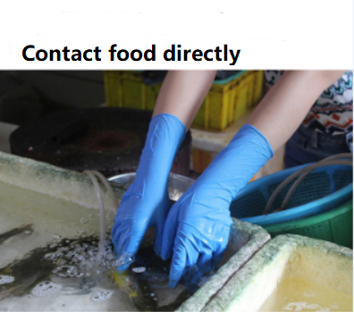 Cleaninbg Disposable Nitrile Glove Blue 12 Inches 300MM Medical Examination