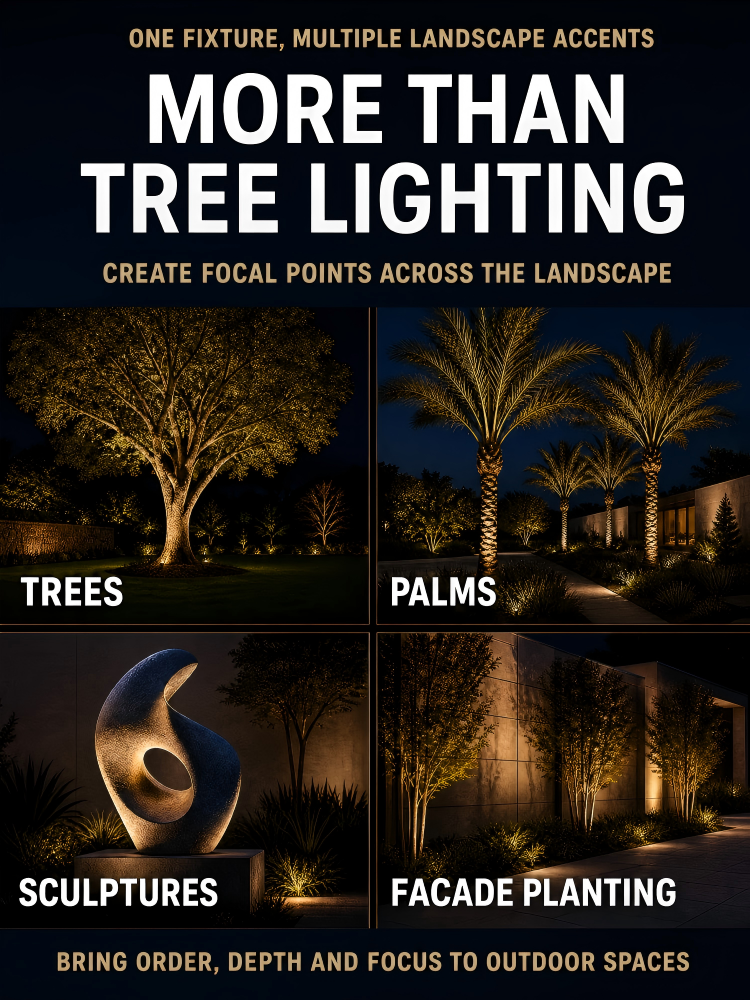 Semi Buried Led Uplights For Trees Die Cast Aluminum IP66 DC24V Outdoor Landscape Light