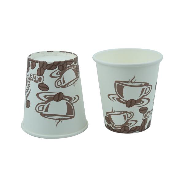 Eco Friendly Paper Hot Drink Disposable Cups 8oz With Single Wall PE Coated