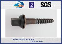 Grado engrasado llano ferroviario de alta resistencia 5,6 Tirafondos de la cera del HDG de los tornillos del durmiente