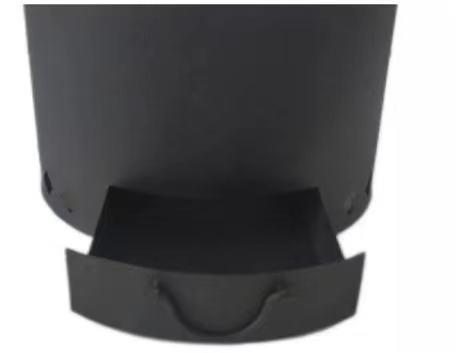Black Coated C Series Smokeless Wood Burning Fire Pit , 18.7 Inch Portable Fire Pit