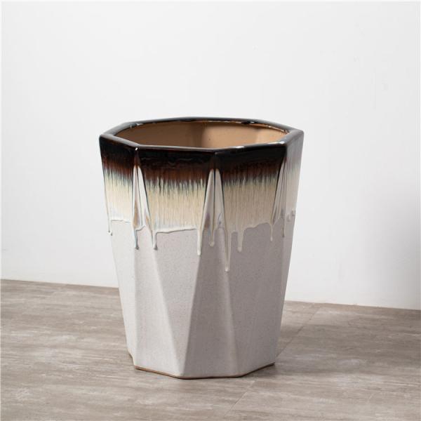 Garden suppliers modern concise home decoration piece ceramic macetas flower pots planters for indoor plants flower