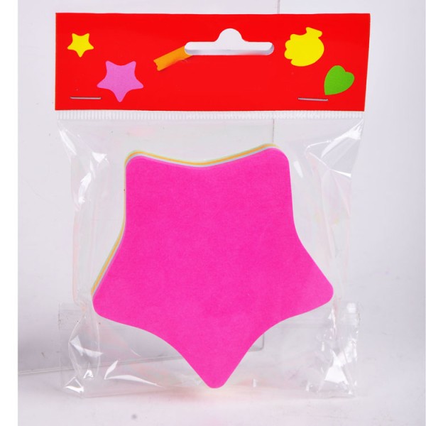 Hot sale round flower leaf heart star strawberry shape colorful fluorescence sticky note