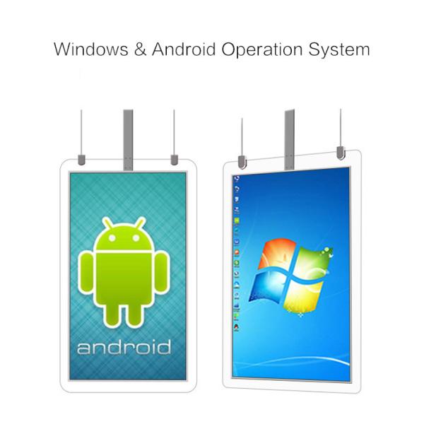 Shop Digital Window Display Wifi 49inch Clear Ceiling Hanging Double Sided