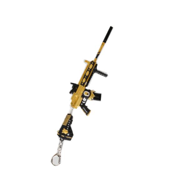Golden King Lion Metal Gun Keychain 22CM Zinc Alloy M416