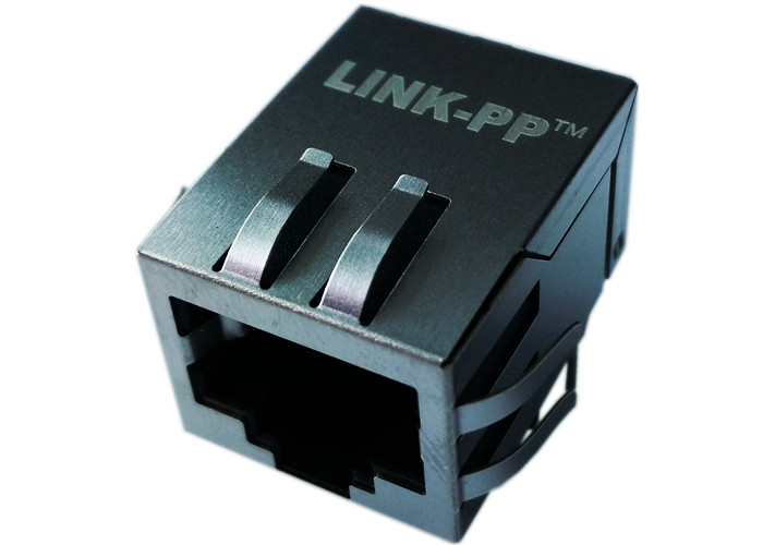 AR11-3739 RJ45 1x1 магнитное 10/100 BaseT никакое СИД, полные перста EMI нашивают вниз