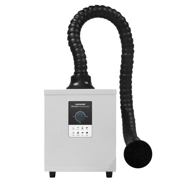 150W Welding Fume Extractor with 3-Layer Filtration and 360-Degree Adjustable Duct Smoke Purifier Machine