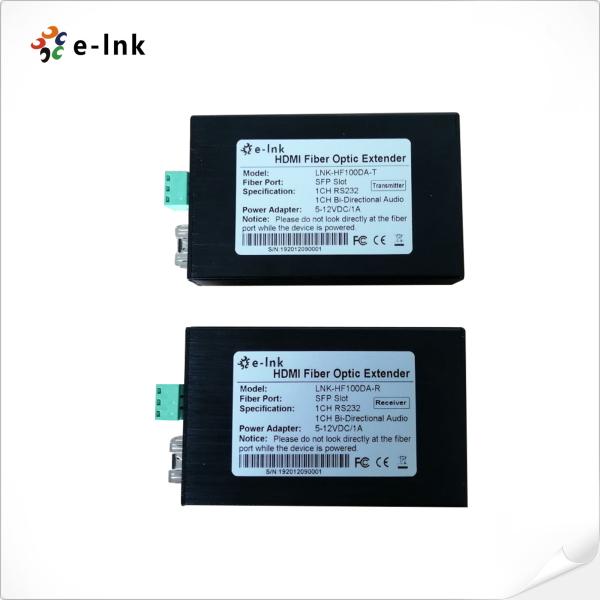 1Ch HDMI + 1Ch Audio stéréo bidirectionnel + 1Ch RS232 sur le prolongateur à fibre optique