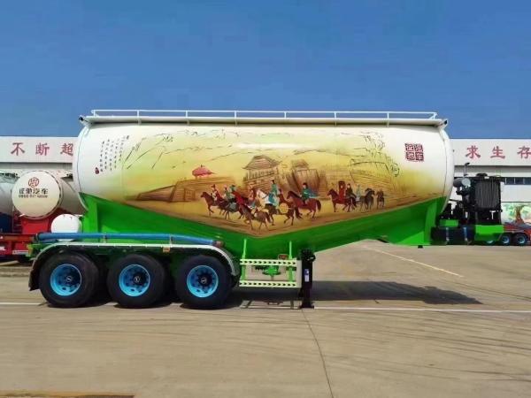 12 Tires Powder Powder Tank Semi-Trailer with ABS Anti-lock Braking System and Powder