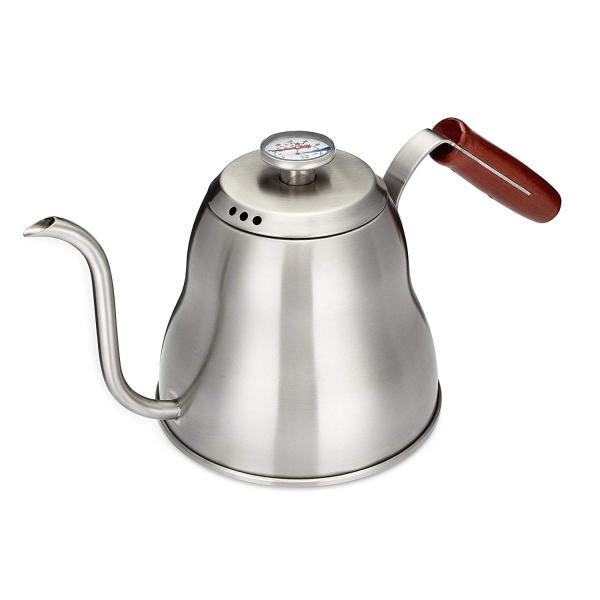 1.2L 40oz Pour Over Kettle With Thermometer Silver Color Customized Logo