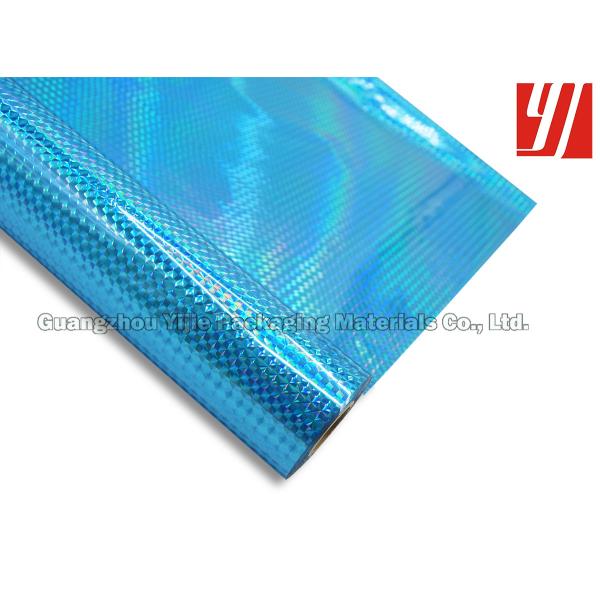 OEM grabado en relieve del modelo hoja olográfica azul de 12 micrones