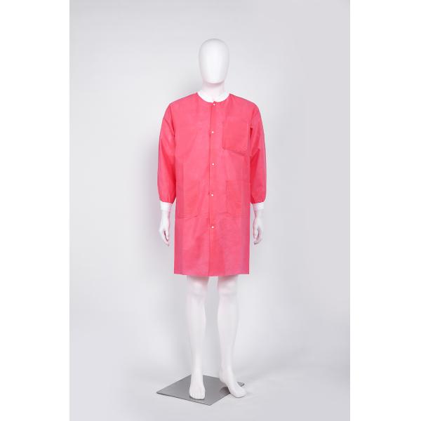 S&J Disposable  OEM Factory supply Accept Custom Color and Design SMS PP Nonwoven Men Women Lab Coat