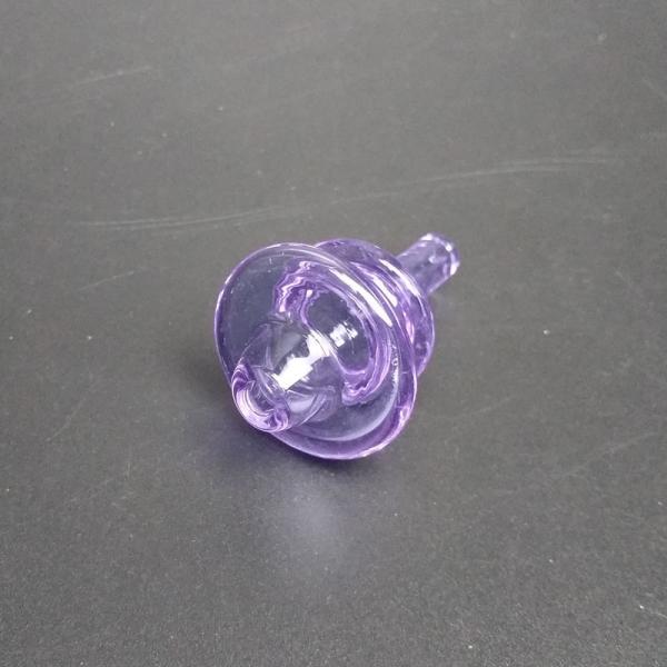 Small Bubble Carb Cap With Hole , Glass Carb Cap For Quartz Nail Dab Rigs