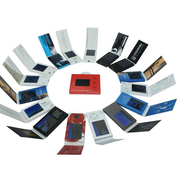 Lithium Battery Lcd Video Card , LCD Business Card 8GB 90*54MM USB Support AVI Video