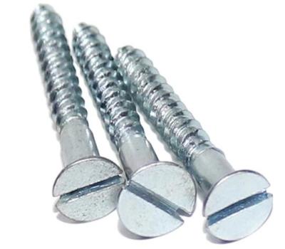 Slotted Countersunk Round Flat Head Screw Self Tapping Machine Wood Screws