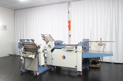 Máquina de dobramento de papel do folheto comercial com relação de controle do tela táctil