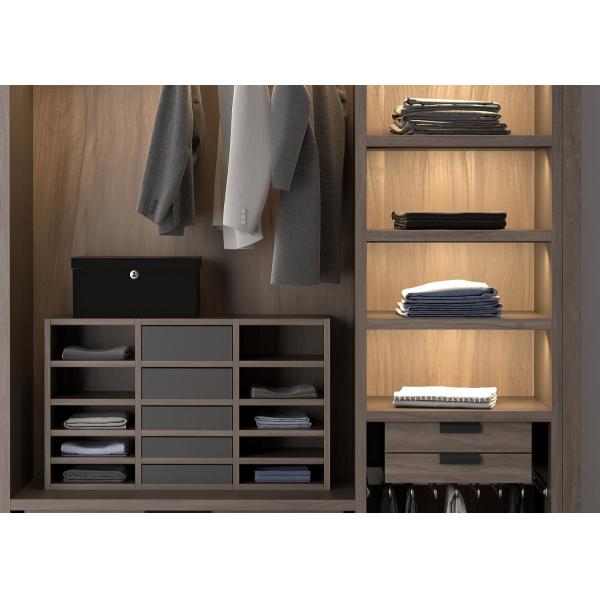 20MM Bedroom Design With Walk In Closet 4 Door Wardrobe With Drawers SGS