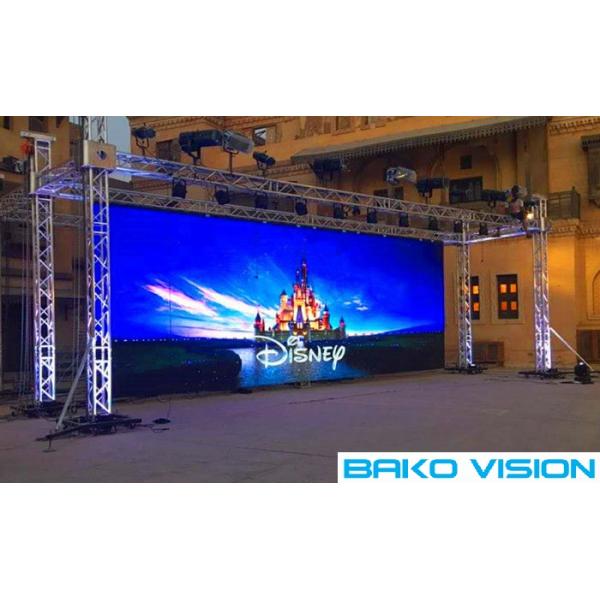 Curved Angle Outdoor Rental LED Display High Brightness P4.81 IP65 Waterproof