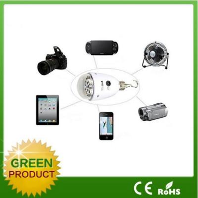 2W / 6V DC solar power camping led light, mini solar led light with 5v USB port for cheap sale