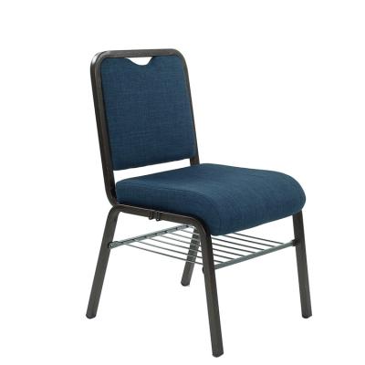 Modern Stackable Church Chairs Metal Frame Fabric Cushion Commercial