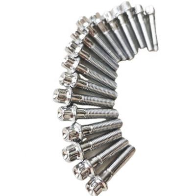 Universal Year M7*32mm 12 Point Chrome Wheel Hardware Bolts for Universal Cars Steel and Chrome Plated