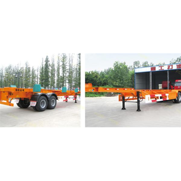 Tri - Axle Container Semi Trailer , JOST Landing Gear Skeleton Trailer