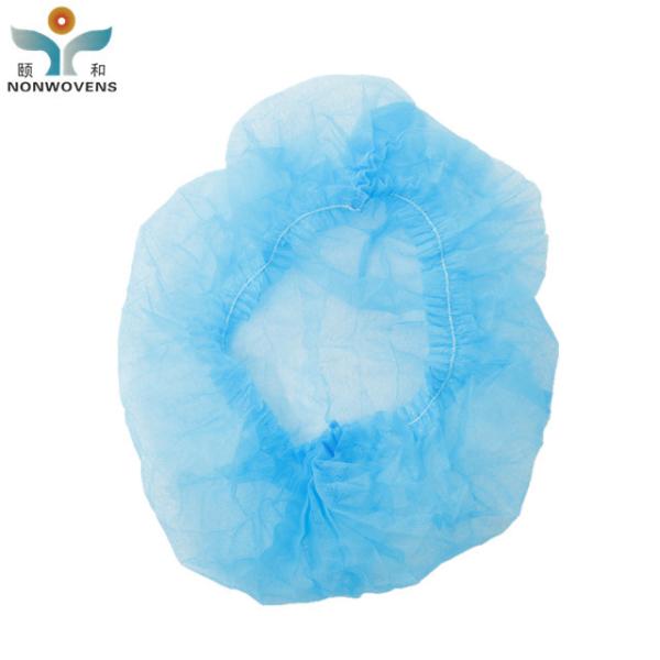 Medical Disposable PP Hair Net Cap 30gsm Nonwoven Bouffant 24'' For Nurse Doctor