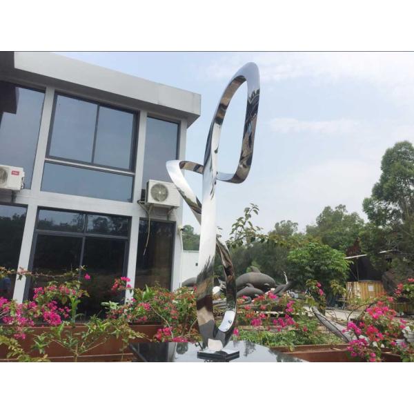 Artificial Style Stainless Steel Sculpture Outside Garden Statues For Art Decoration