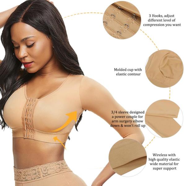 Женский лифчик с длинными рукавами для послеродовой компрессии и подъема задницы