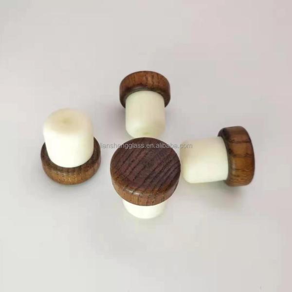 Противополитическая уплотнительная крышка Синтетическая пробка Деревянная верхняя часть Алюминиевая металлическая бутылка для вина пробка