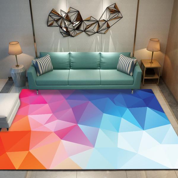 Bestselling Aesthetic 3D Geometric Figure Printed Artistic Living Room Carpet Hotel Area Rugs Customized Size