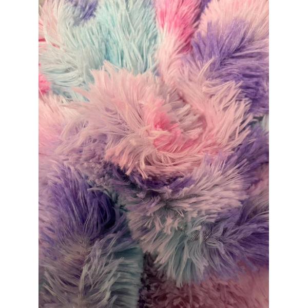 Long pile faux fur 100% polyester knitted plush toy fabric for plush stuffed animals