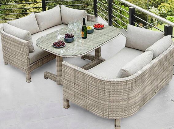 Poly Rattan patio Backyard Sofa sets Leisure Aluminium Outdoor Garden wicker sofa