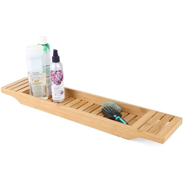 Customized Bathroom Items Soap Bamboo Bath Tray Razors Bathroom Shower Organizer