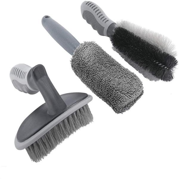 Car Whell Brush  6pc Тип T Ручная одномоторная детальная щетка Круглая голова для шины
