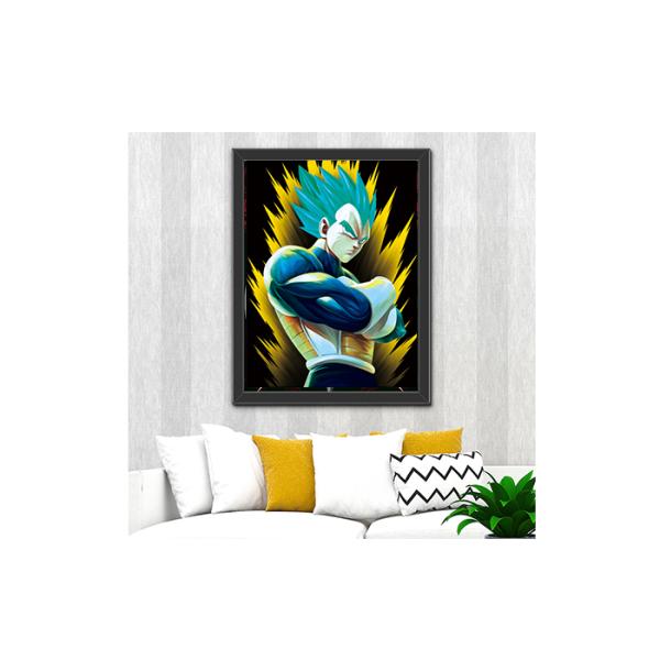 PET Lenticular Flip 3D Lenticular Triple Transition Dragon Ball Goku Anime Poster For Wall Art Poster
