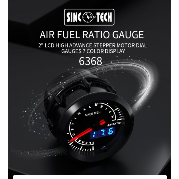 636 Sensor 7 Color Sinco Tech Dash Fuel Air Ratio Gauge