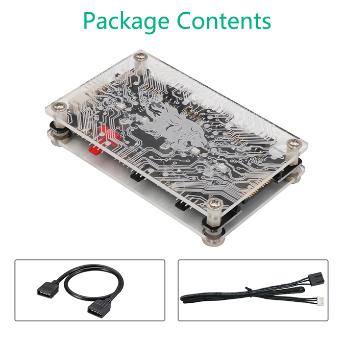 2 в 1 6-Ways 12V ARGB и эпицентре деятельности вентилятора DC 12V PWM с и магнитном тупике для регулятора СИД ASUS/MSI 12V 4Pin