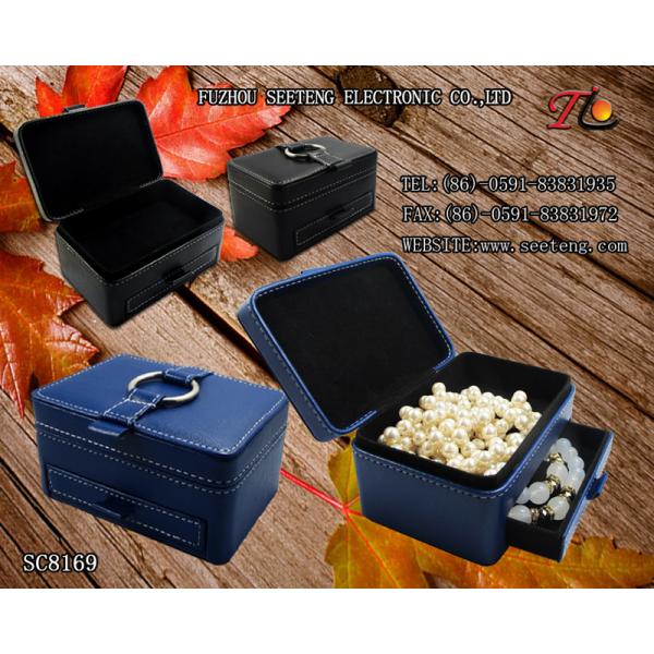 High end and elegant PU leather jewelry box for wholesale from manufacturer