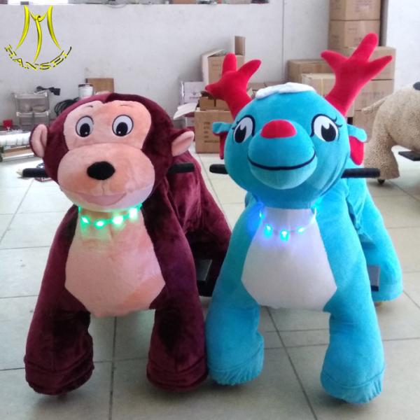 Hansel  plush walking toy ride on  animales de peluche motorizado in mall
