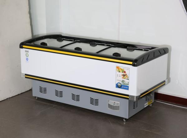 2 Meters Double Door Refrigerator Commercial Large Capacity Horizontal Supermarket Refrigerator