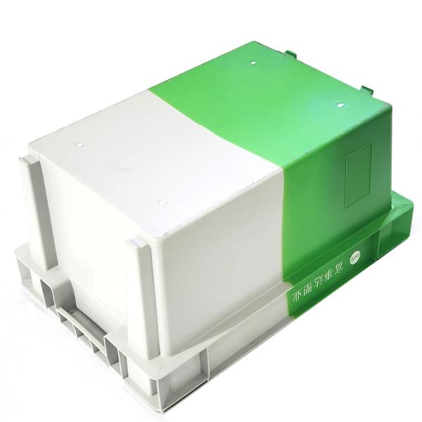 45 litres de stockage 2 couleurs caisse en plastique déménagement chiffre d'affaires nidification caisse verte caisses en plastique