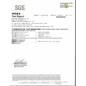 NOVAE TRADING DEVELOPMENT CO LTD Certifications