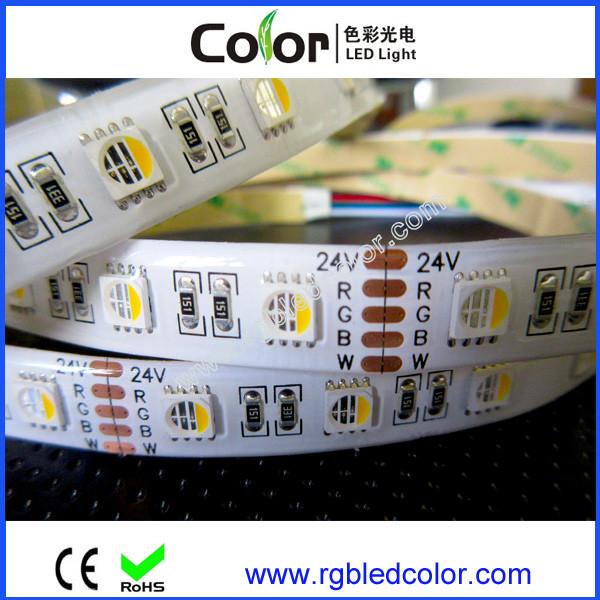 High brightness 60led/m DC12V 24V 5050 smd rgbw led strip