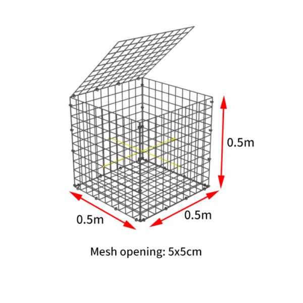 Decoration 4mm Galfan Welded Mesh Gabion Cage